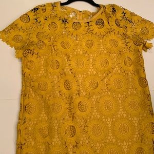 Ann Taylor LOFT Sunflower Yellow Dress 12 NWOT